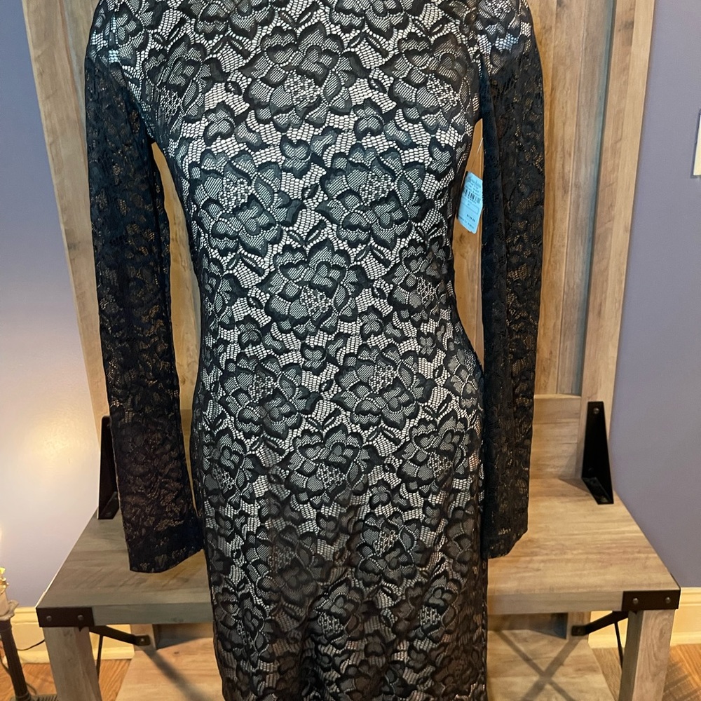 Dress the Population Black Lace Dress size XL.